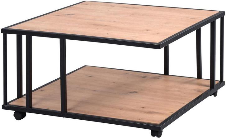 M2 Kollektion Paris Vierkante Salontafel Eiken, Huis en Inrichting, Tafels | Salontafels, Ophalen of Verzenden