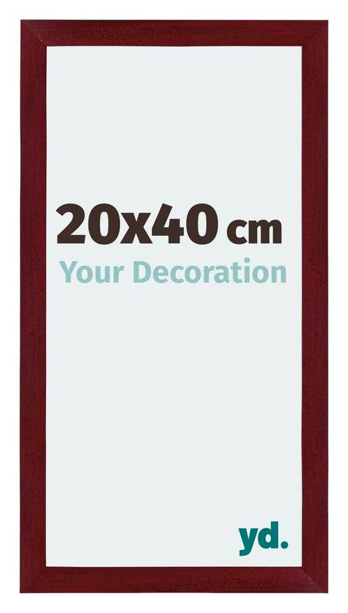 Fotolijst 20x40 cm - Wijnrood Geveegd - MDF - Mura, Huis en Inrichting, Woonaccessoires | Lijsten, Nieuw, Verzenden