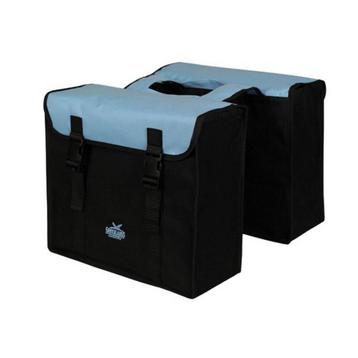 Falkx Dubbele fietstas - waterproof - 34 liter - zwart/blauw beschikbaar voor biedingen