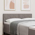 vidaXL Stoffen Hoofdbord Geometric met hoofdeinde Taupe 144, Verzenden, Nieuw, Stof