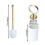 Gouden WC Borstel incl. houder en wit bakje, Verzenden, Nieuw