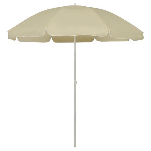 vidaXL Strandparasol 240 cm zandgeel, Tuin en Terras, Parasols, Strandparasol, Nieuw, 2 tot 3 meter, Verzenden