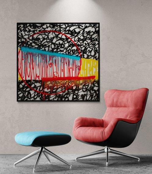 RAM - Pos-Graffiti - Temperamentum, Antiek en Kunst, Kunst | Schilderijen | Modern