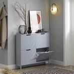 Smalle Schoenenkast met 4 Kleppen – 8-Vaks Wit Schoenenrek, Huis en Inrichting, Kasten | Schoenenkasten, Verzenden, Nieuw