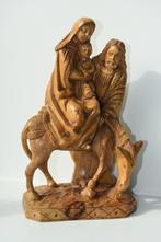 Beeld, vlucht uit Egypte - houtsnijwerk Acharia BROS - 26 cm, Antiek en Kunst