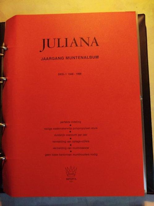Nederland. Juliana munt album Deel l 1948 - 1966 Compleet, Postzegels en Munten, Munten | Nederland