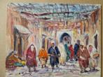 Bruno Retaux (1947) - Souk couvert à Marrakech - Maroc