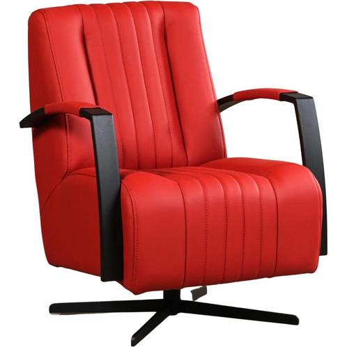 Leren draaifauteuil Galaxy - Toledo Ducati (rood) -, Huis en Inrichting, Fauteuils, 50 tot 75 cm, 75 tot 100 cm, Nieuw, Leer, Ophalen of Verzenden