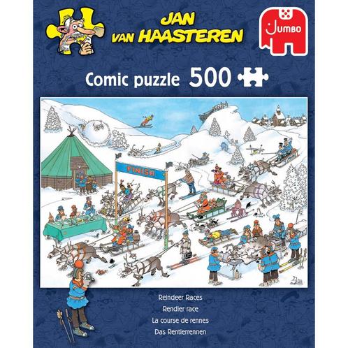 Jan Van Haasteren Puzzel Rendier Race 500 Stukjes, Kinderen en Baby's, Speelgoed | Kinderpuzzels, Nieuw, Verzenden