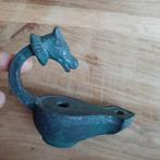Replica van een oude Romein Brons Olielamp - 9 cm (Zonder