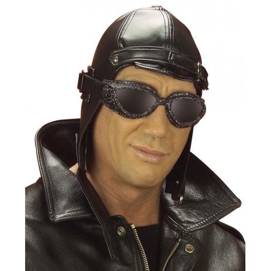 Zwarte piloten pet nostalgisch - Feesthoeden overig, Hobby en Vrije tijd, Feestartikelen, Ophalen of Verzenden