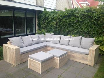LOUNGE Hoekbank Loungeset Steigerhout Loungebank Actie beschikbaar voor biedingen