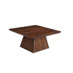 Salontafel Mangohout Salontafel Mick Vierkant Bruin 80x80 cm, Huis en Inrichting, Tafels | Salontafels, Verzenden, Vierkant, Nieuw