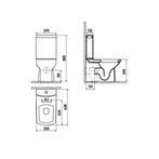 Toiletpot Aquasplash Lara Staand tbv Duoblok AO Mat Zwart, Ophalen of Verzenden, Nieuw