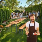 Biertafelset Rolf 3-delig, inklapbaar - bruin, Verzenden, Nieuw