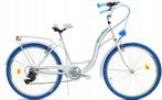 Meisjesfiets 24 inch stevig model blauw met wit 6 versnel..., Fietsen en Brommers, Ophalen of Verzenden, Nieuw