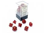 Mini Polydice Dobbelsteen Set Rood/Goud (7 stuks) | Chessex, Nieuw, Verzenden