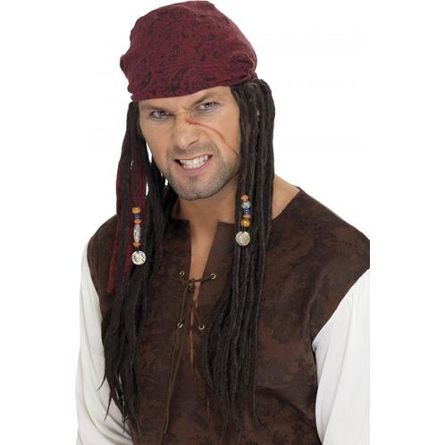 Piratenpruik kapitein - Herenpruiken, Hobby en Vrije tijd, Feestartikelen, Verzenden