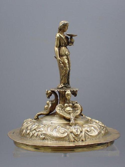 Deksel - Cover of a cup - .925 zilver, Antiek en Kunst, Antiek | Goud en Zilver