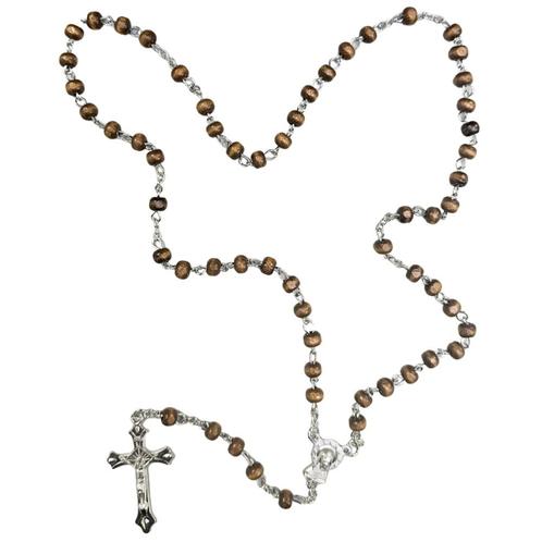 Fako Bijoux® - Ketting - Rozenkrans - Sandelhout -, Sieraden, Tassen en Uiterlijk, Kettingen, Verzenden