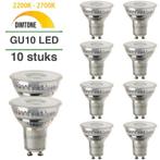 10x GU10 LED spot | Lybardo | 5.5 watt dimtone 2200K-2700K, Nieuw, Bajonetsluiting, Overige typen, Sfeervol