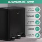 2dekans | Avalo Prullenbak met Pedalen - 60 Liter - 3 Vakken, Huis en Inrichting, Woonaccessoires | Prullenbakken, Ophalen of Verzenden