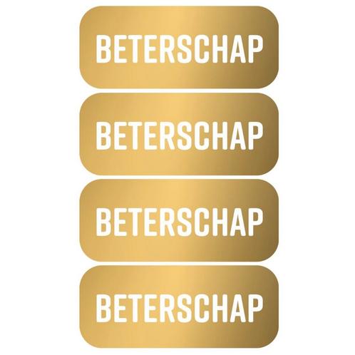 30x Sticker Beterschap - Goud - Wit - Sluitsticker -, Diversen, Cadeauverpakkingen, Verzenden