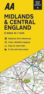 Wegenkaart - Landkaart 5 Midlands &amp; Central England - AA, Boeken, Atlassen en Landkaarten, Nieuw, Verzenden