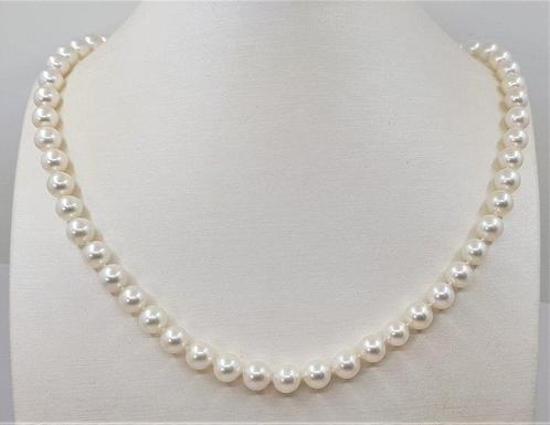 Halsketting 6x7mm Heldere Akoya parels, Sieraden, Tassen en Uiterlijk, Kettingen