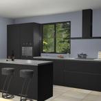 Zwarte greeploze keuken Bonaire 30167, Huis en Inrichting, Keuken | Complete keukens, Verzenden, Nieuw