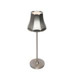 Retro tafellamp gunmetal oplaadbaar IP44 - Granny, Nieuw, Retro, Minder dan 50 cm