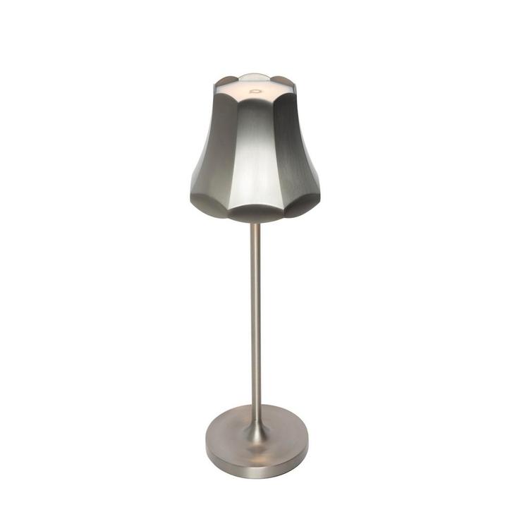 Retro tafellamp gunmetal oplaadbaar IP44 - Granny, Huis en Inrichting, Lampen | Tafellampen, Nieuw, Minder dan 50 cm