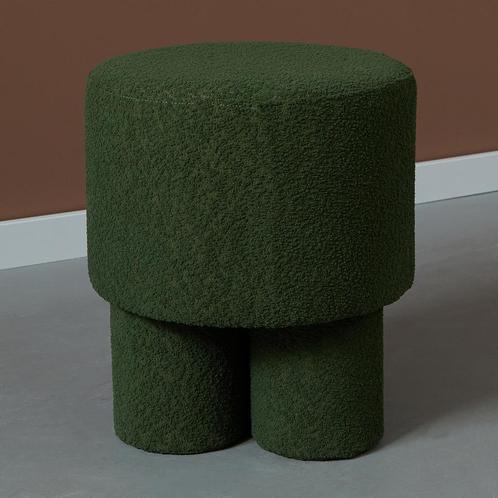 *WOONWINKEL* Groene Poef Teddy Stof, Huis en Inrichting, Banken | Voetenbanken en Poefen, Nieuw, Stof, Verzenden