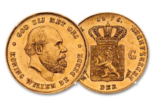 Gouden Tientje Willem III 1875, Postzegels en Munten, Munten | Nederland, Verzenden