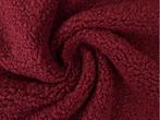 10 meter teddy bont - Bordeaux Rood - Bouclé stoffen, 120 cm of meer, Ophalen of Verzenden, Polyester, Rood