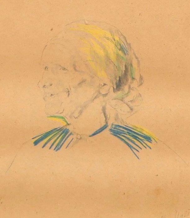 Filipp Malyavin (1869-1940) - Portrait de paysanne russe, Antiek en Kunst, Kunst | Schilderijen | Klassiek