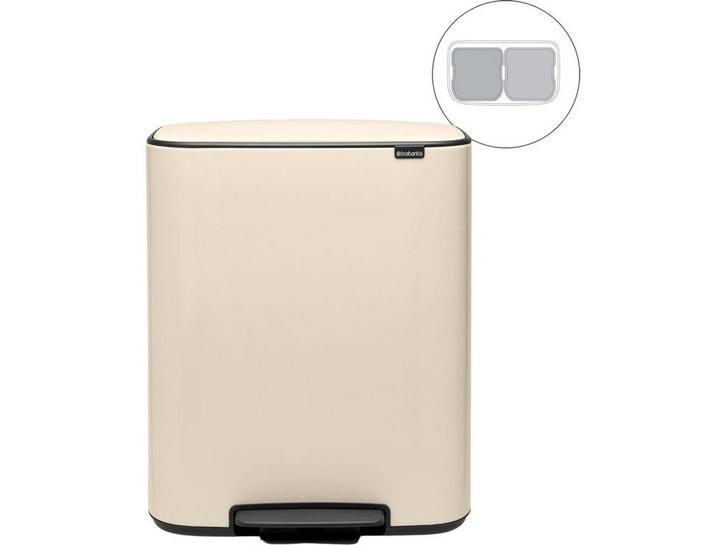 Brabantia Bo Prullenbak - 2 x 30 l - Afvalscheiding - Soft, Huis en Inrichting, Woonaccessoires | Prullenbakken, Zo goed als nieuw