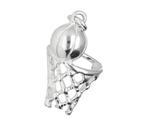 Zilveren Basketbal ketting hanger - met net, Verzenden, Nieuw