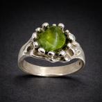 Zonder minimumprijs - Ring Zilver - Peridot (Gecertificeerd), Nieuw