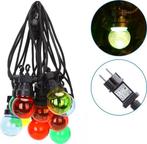 Lichtsnoer Buiten - Lichtslinger - Led - 8 m - Zwart - Aigos, Verzenden, Zo goed als nieuw