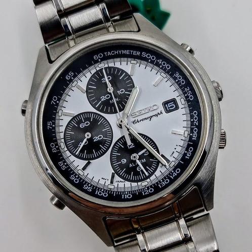 Seiko - “Panda” Chronograph Alarm - SDW725P1 - Unisex -, Sieraden, Tassen en Uiterlijk, Horloges | Heren