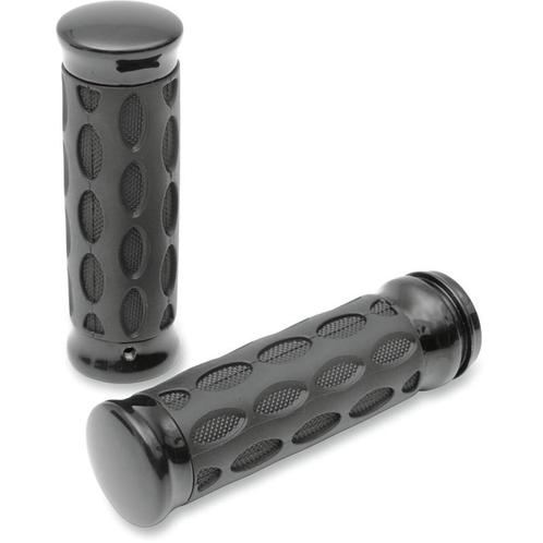 1  Handvatten | Drag Specialties Custom Rubber/Zwart voor Ha, Motoren, Onderdelen | Harley-Davidson, Nieuw, Verzenden