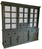 Buffetkast Engels groen Haarlem 250 x 235cm soft close |, Huis en Inrichting, Kasten | Buffetkasten, Ophalen of Verzenden, Nieuw
