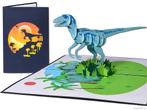 Velociraptor Pop-up Kaart Dinosaurus Raptor 3D-wenskaart, Nieuw, Verzenden