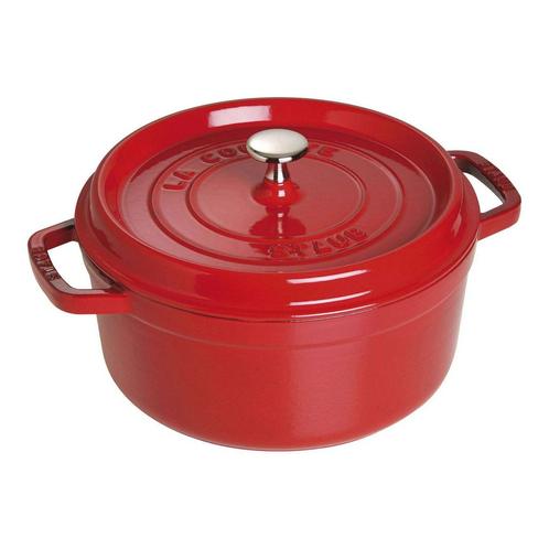 Staub Gietijzeren Braadpan Kersenrood - 26 cm, Huis en Inrichting, Keuken | Potten en Pannen, Verzenden