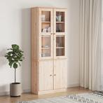 vidaXL Vitrinekast ALTA 77x35x186,5 cm massief grenenhout, Verzenden, Nieuw, 50 tot 100 cm, Minder dan 100 cm