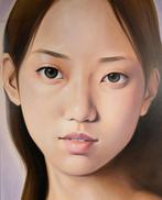 Valerio Altamira (XX-XXI) - Ritratto asiatico, Antiek en Kunst, Kunst | Schilderijen | Klassiek