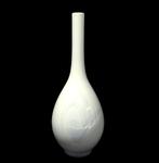 Witte porseleinen vaas met tarwehoutsnijwerk. - Porselein -, Antiek en Kunst