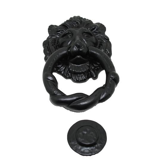 Deurklopper leeuwenkop, ijzer zwart, Doe-het-zelf en Verbouw, Hang- en Sluitwerk, Nieuw, Ophalen of Verzenden