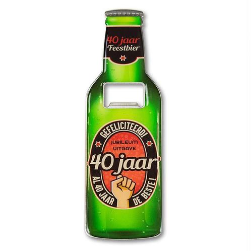 Bieropener 40 Jaar 18,5cm, Hobby en Vrije tijd, Feestartikelen, Nieuw, Verzenden